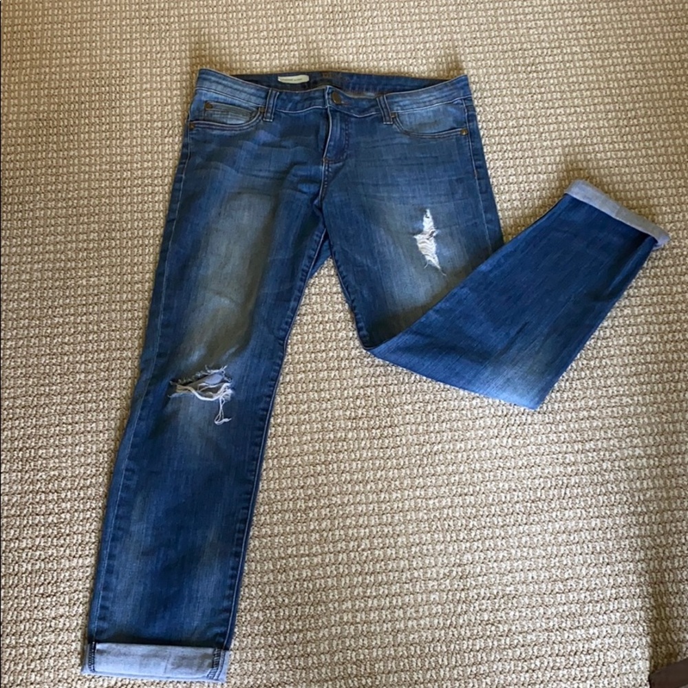 Kut from the Kloth distressed boyfriend crop jeans